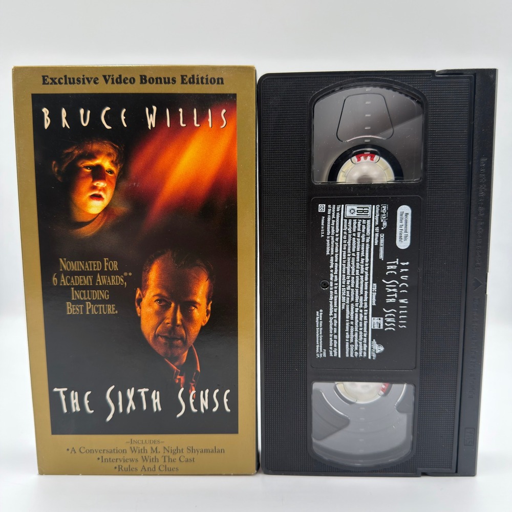 The Sixth Sense VHS Bruce Willis Exclusive Video Bonus Edition 1999 Thriller